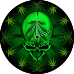 rasta weed clock widget android application logo